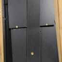 VEVOR 60" TV Stand with Mount for up to 75 in TVs, Entertainment Center with Power Outlet & LED Lights, Height Adjustable TV Console with Mount with 3 Tiers Storage Cabinets for Bedroom, Living Room (Black)