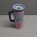 Owala Travel Tumbler Stainless Steel Water Bottle 40 oz Straw Lid w/ Handle Pink