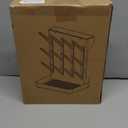 Baby Bottle Drying Rack: Space Saving Vertical Bottle Drying Holder with Brushes Holder - Large Bottle Storage Holder Organizer 12 Bottles & Baby Accessories, BPA-Free, Gray