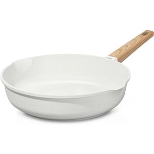 ESLITE LIFE Nonstick Frying Pan Skillet, Healthy Granite Coating Egg Omelette Pan Stone Cookware Chef's Pan, PFOA Free(Cream, 8 Inch)