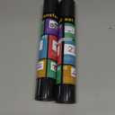 HTVVETUR Glitter Black HTV Heat Transfer Vinyl - 2 Rolls 12" x 10ft Glitter HTV for Shirts, Iron on Vinyl for Cameo - Easy to Cut & Weed (Black, 20ft)