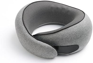 Purroch Advanced Memory Foam Neck Travel Pillow, Neck Pillow Airplane with Eye Mask & Ear Plugs, Designed for The Comfort of Travel & Office, Travel Pillow for Plane, Car, Home, Work， Grey