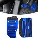 1 Pack Blue Non-Slip Car Pedal Pad Kit, Premium Aluminum Alloy Brake Pedals Covers, Gas Pedal Covers, Suitable for Most Cars, SUVs