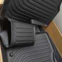 ANBINGO-Floor Mats for Genesis GV70 2025-2022 (Not Fit Electrified GV70) TPE Fits Front& Rear Row GV70 Mats Waterproof Car GV70 All Weather Floor Mats GV70 Accessories-Black
