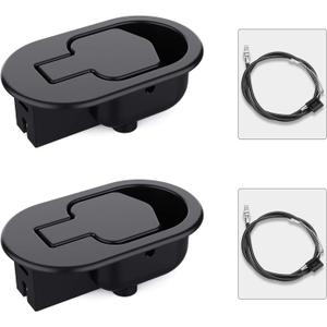 2 Sets Recliner Replacement Parts - Metal Recliner Handle, Release Pull Cable Fits Ashley & Most Recliner Sofas, Exposed Cable Length 5.1 Inches