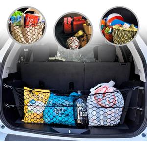 Envelope Style Trunk Mesh Cargo Net for GMC Terrain 2010-2025 NEW, Automotive Exterior Accessories - Premium Car Storage Organizers, Cargo Bed Net For Pickup Truck, Smart Vehicle Storage Organizer