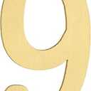 uxcell House Numbers for Outside, 2.8 Inch Magnetic Brass Self Adhesive Mailbox Decor Number Stickers for Apartment Office Hotel Room Door Signs(Number 9)