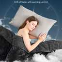 Cottonblue Sherpa Fleece Weighted Blanket 15lbs for Twin/Full Ded - Plush Bed Blanket for Deep Sleep and Relaxation, Heavy Calm Blankets with Glass Beads, 48x72 Inches, Black