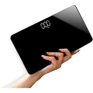 Travel Scale for Body Weight, Venugopalan Small Portable Body Weight Scales Digital Bathroom Mirror Scale Mini Electronic Scale for Personal Health, Body Tape Measure Included (Rechargeable) (9.8" x 5.5")