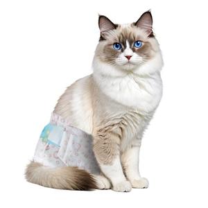 Disposable Cat Diapers, 38 Count – Perfect for Both Male and Female Cats, for Elderly, (L) Incontinent, or Post-Surgery Cats and Dog – Leak-Proof, Super Absorbent & Hypoallergenic Pet Diapers