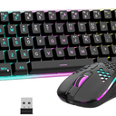 RedThunder 60% Wireless Gaming Keyboard & Mouse Combo with Rechargeable Battery, Ultra-Compact Small RGB Mechanical Feel Keyboard, Ergonomic Lightweight Honeycomb Optical Mouse for Gaming/Business