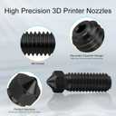 2pcs Kobra 3 Hotend Hot End Assembled Extruder Printhead Kit - 3D Printer Hotend Replacement with Low Friction Brass Nozzle, 100K Thermistor, Heater Cartridge and Heat Block for Anycubic Kobra 3
