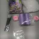 Pink Purple Floral Theme Diaper Cake Decorations for Baby Shower Party, White Lace Pink Purple Ribbons Artificial Flowers Floral Stems Decor for Baby Shower Birthday Party Supplies