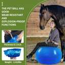 Horse Herding Ball Toy for Dogs with Ears, 16 ft Retractable Dog Leash, Hand Pump and 2 Repair Tapes, Anti-Burst Training Soccer Mega 27” Blue Heelers Pet Play Ball for Dog Equine Shepherd Goat