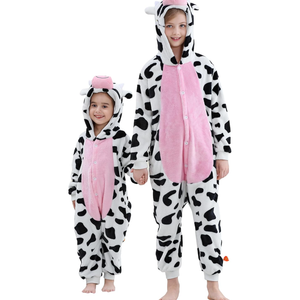 Unisex Kids Animal Costume Soft Flannel Halloween Christmas Cosplay Pajama Jumpsuit for 130