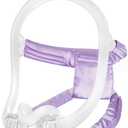 3 PCS Satin CPAP Mask Strap Covers, Comfortable CPAP Strap Covers, Silky CPAP Mask Cushions to Fit F30i Headgear, Anti Wrinkle CPAP Hair Protector for Reducing Red Marks (Light Purple)