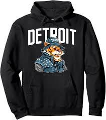Detroit Tiger Apparel for men women, Detroit Rock City Tiger Pullover HoodieXL