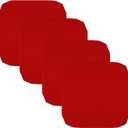 FLYMEI Patio Cushion Covers 24x24x4 Waterproof Outdoor Cushion Cover Replacement 4Packs Outdoor Seat Cushion Slipcover for Rattan Chair Sofa, Red, Christmas Pillow Decoration