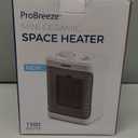 Pro Breeze Space Heater – 1500W Portable Electric Heater for Indoor Use, Ceramic Heater with Adjustable Thermostat, Small Heater for Home, Bedroom, Office, Garage with 3 Operating Modes - White