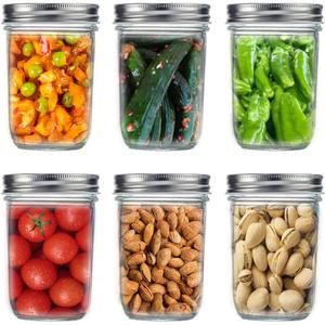 6 Pack Wide Mouth Mason Jars 16oz Glass Canning Jars with Airtight Lids and Bands for Preserving, Jam, Honey, Jelly, Wedding Favors, Sauces, Meal Prep, Overnight Oats, Salad, Yogurt (6)