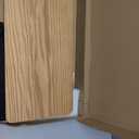 White Oak Wood Desk Shelf for Top of Desk 44 Inch Length Wood Monitor Riser with Middle Shelf