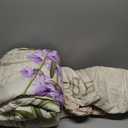 Comforter Set King Size, Purple Lavender Vintage Flower 7 Pcs Bedding for Kids and Adults, Botanical Plant Retro Bed Sheet Sets with Fitted Sheet 2 Pillowcases & 2 Shams for Bedroom Bed Decor