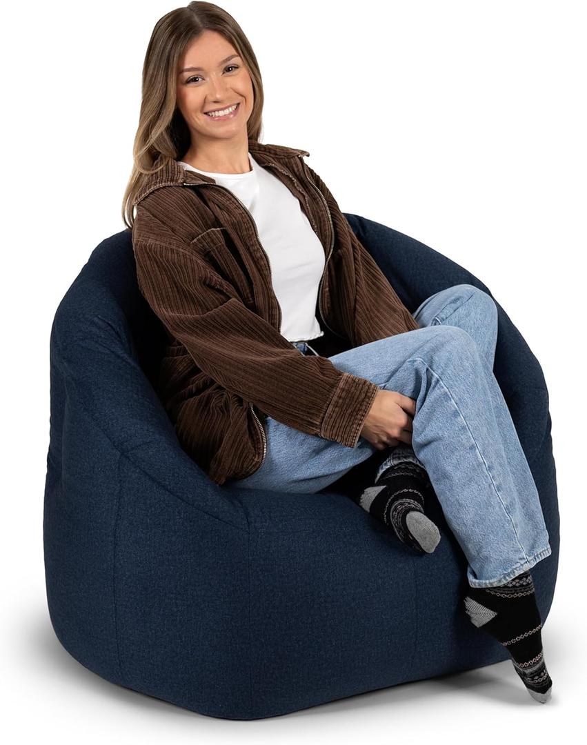 Big Joe Milano Lenox Denim Cobalt Beanbag Chair