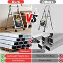 3 Step Aluminum Ladder with Wide Pedal and Handgrip, 600 lbs Capacity Heavy Duty Step Stool, Lightweight Aluminum Step Ladder, Foldable Ladder with Large Non-Slip Feet for Home, Kitchen & Garage