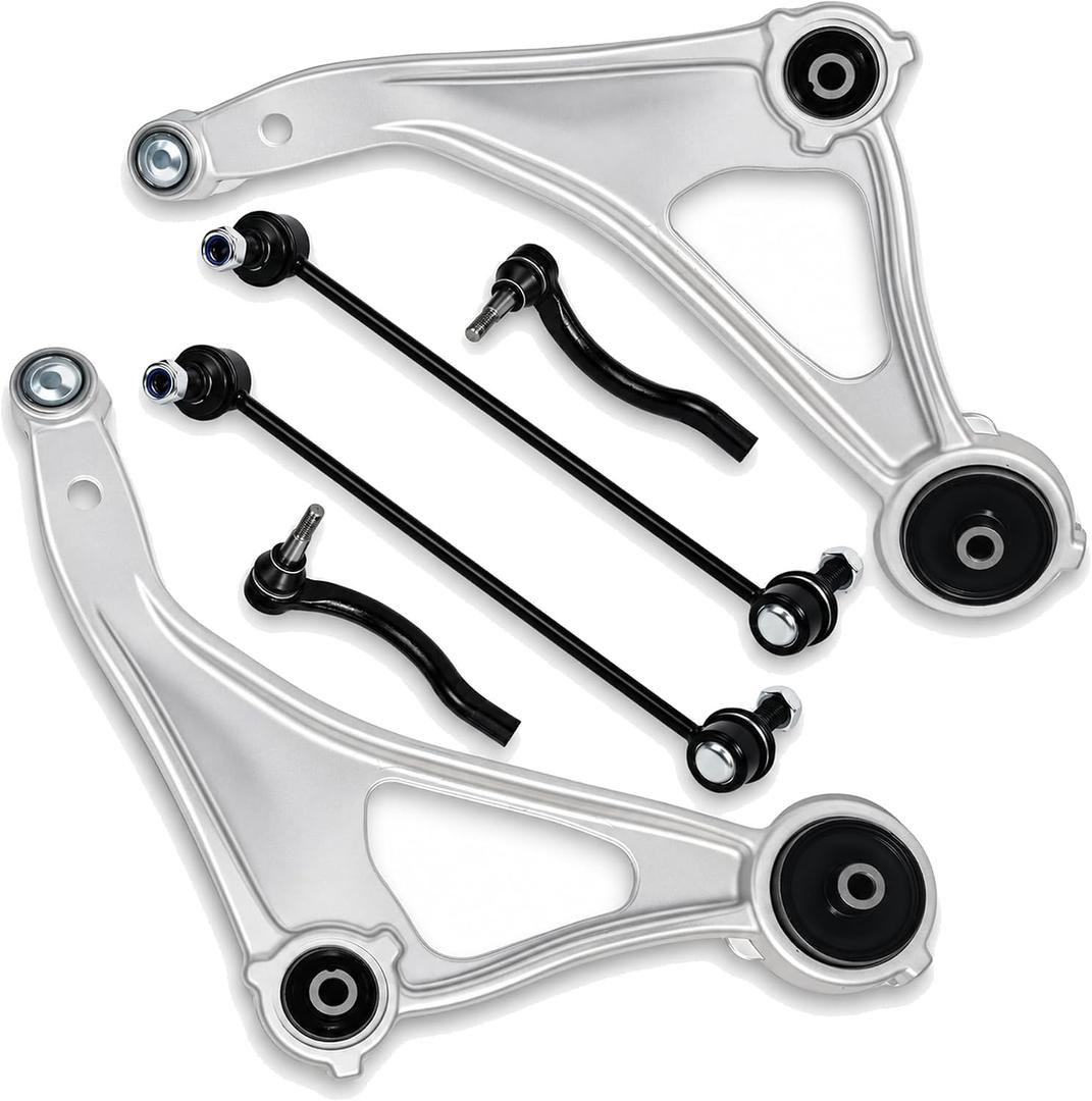 6Pc Front Lower Control Arm Stabilizer Bar End Link Tie Rod Fit for Nissan 2015 2016 2017 2018 Altima, 2016-2019 2020 2021 2022 2023 Maxima, K622838 K622839 K750094 K750095 ES801196 ES801197