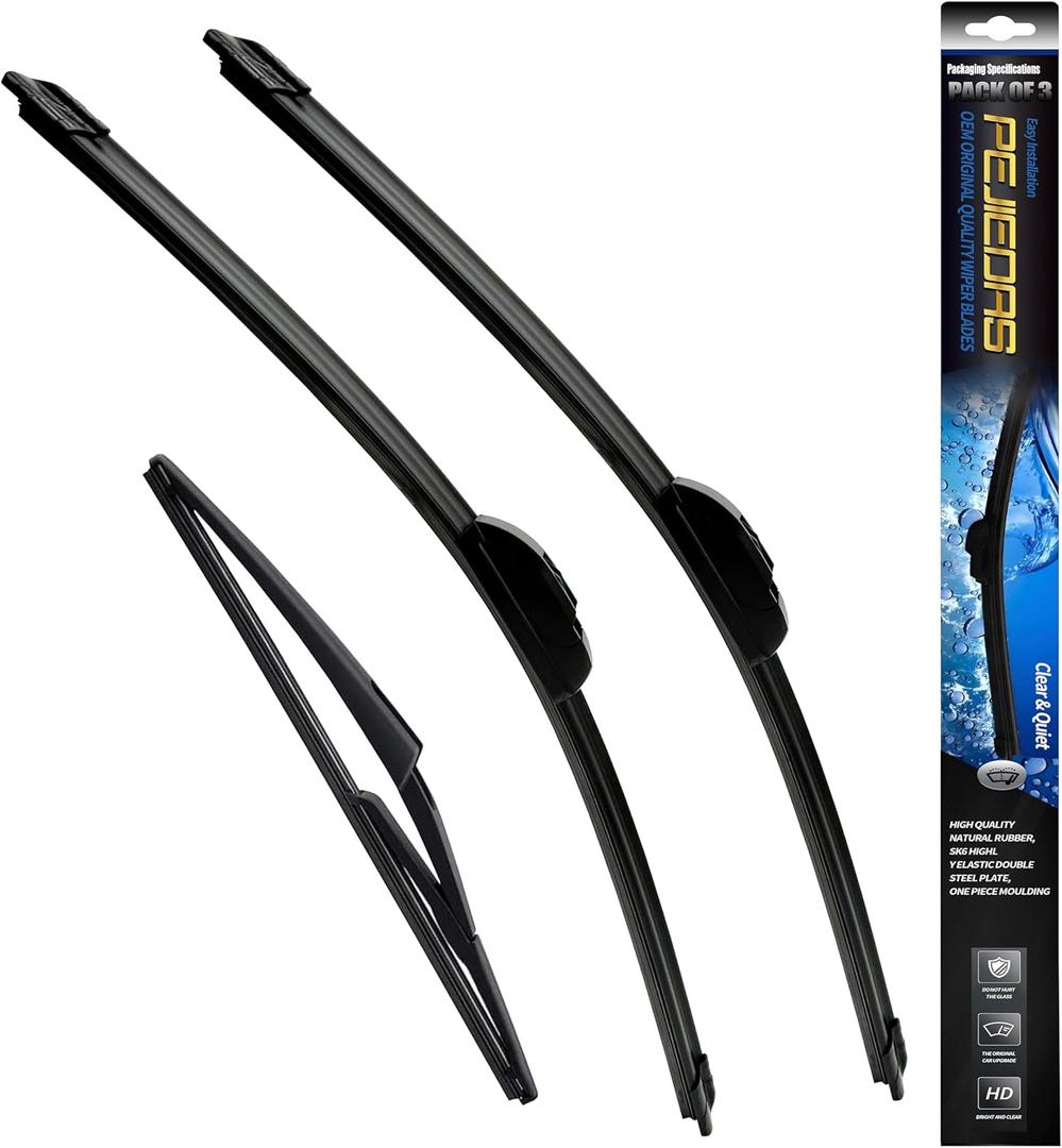 3 x OEM Wiper Blades, Replacement Wiper Blades for Nissan Rogue 2014-2023/Nissan Pathfinder 2013-2013, (26 & 17 Front Wipers + 12 Rear Wiper Blades)