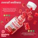 Magnesium Glycinate Gummies,Magnesium Potassium Supplement with Taurate, Malate, Vitamins D, C, B6, Calcium,Body Support,Raspberry Magnesium Gummies for Adults&Kids (60 Count (Pack of 1))