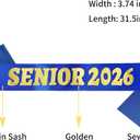 4 x 7 Pcs Senior Sashes 2026 Set, Blue Senior Satin Sash with Gold Letters for Class of 2026 Graduation Party Decorations Supplies Favors, Senior Sashes Class of 2026, Graduation Sash 2026