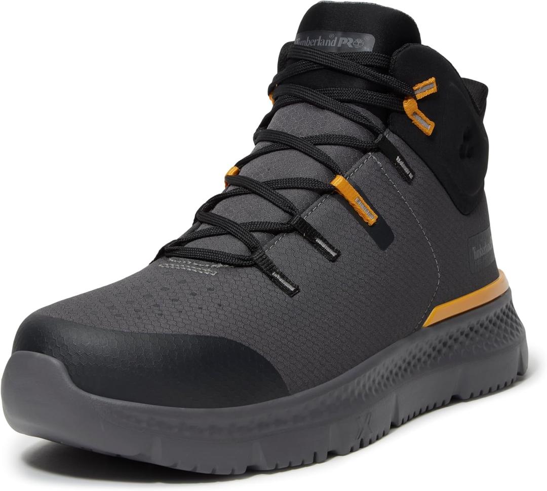 Timberland PRO Men's Intercept Mid Steel Safety Toe Shoes (Gray, 12)
