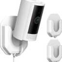 No Drill Ring Indoor Cam Plus Adhesive Wall Mount Bracket, Strong Durable Adhesive Camera Mount Stand for Ring Indoor Cam(1st Gen and 2nd Gen) Blink Camera Mount, 2 Pack Mount Bracket (WHITE)