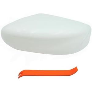 LAUBDGIE Left Driver Side Mirror Cover Cap Compatible 2013-2018 White