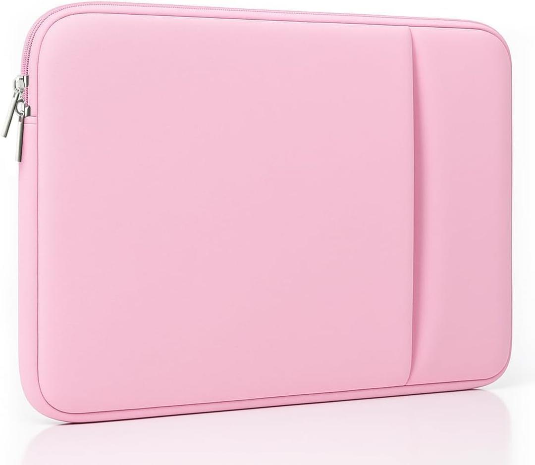 Laptop Sleeve for MacBook Neo/Air/Pro 13 inches A18/M5/M4/M3/M2/M1 Chip 2026-2020 A3404 A3449 A3240 A3113 A2681 A2337 A2338 with 2 Pockets Tablet Bag Case Accessories (Pink)