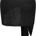 ZAFUL Boho Beach Cover Ups for Women Sarong Coverups Sheer Bikini Chiffon Wraps Skirts for Swimwear (Black)