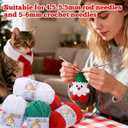 6 Pack Chunky Chenille Yarn for Hand Knitting and Crocheting DIY Handmade Christmas Crafts Gift Santa African American Party Decoration Kwanzaa Decoration, Red Green White