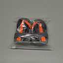 PETQYS Dog Shoes, Mesh Breathable Dog Boots for Walking Running Hiking, Soft Non-Slip Rugged Rubber Sole Dog Booties with Adjustable Straps 4Pcs, Orange-Size: 3