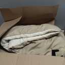 zzlamb Camping Blanket, Compact Lightweight Soft Puffy Blanket Water-Repellent, Packable Warm Quilt Down Alternative Picnic Hiking Backpacking Beach Travel RV Airplane Couch Car (For Kids, Khaki)