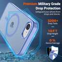 SUPFINE Magnetic for iPhone 17e Case/iPhone 16e Case with Screen Protector (Compatible with MagSafe)(Military Grade Drop Protection) Translucent Matte with Anti-Fingerprint Phone Case,Blue Purple