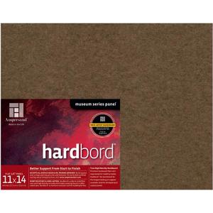 Ampersand Art Supply Hardboard Wood Painting Panel: Museum Series Hardbord, 11" x 14", 1/8 Inch Flat Profile