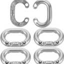 Veemoon 5Pcs Stainless Steel Quick Link Chain Connectors Heavy Duty Chain Link Connectors for Industrial Lifting and Mechanical Equipment