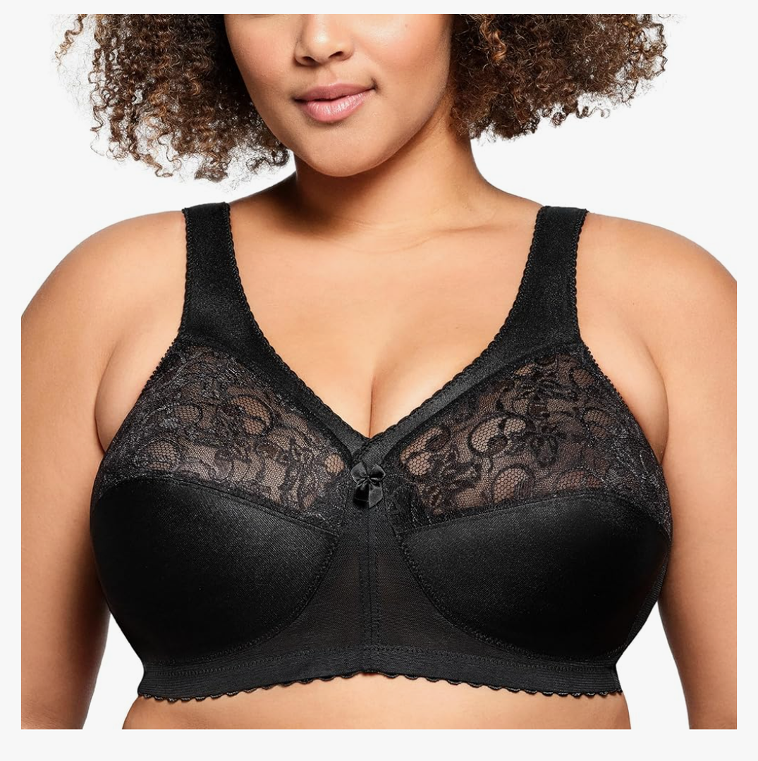 Glamorise Full Figure Plus Size MagicLift Original Support Bra Wirefree #1000 56C