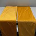 RYB HOME Gold Velvet Curtains 84 inches - Super Soft Home Decor Room Darkening Curtains for Living Room, Thermal Insulated Velvet Drapes for Bedroom Theatre, W52 x L84 inch, Marigold, 2 Pcs