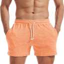 AIMPACT Mens Athletic Sweat Shorts 5 Inch Elastic Waist Casual Pajama Short with Pocket Gym Workout Short Shorts for Men, Size L