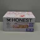 The Honest Company Comfort Dry Disposable Daytime Diapers for Sensitive Skin, Hypoallergenic, Rose Blossom + Tutu Cute, Club Box Size Newborn 72 Count