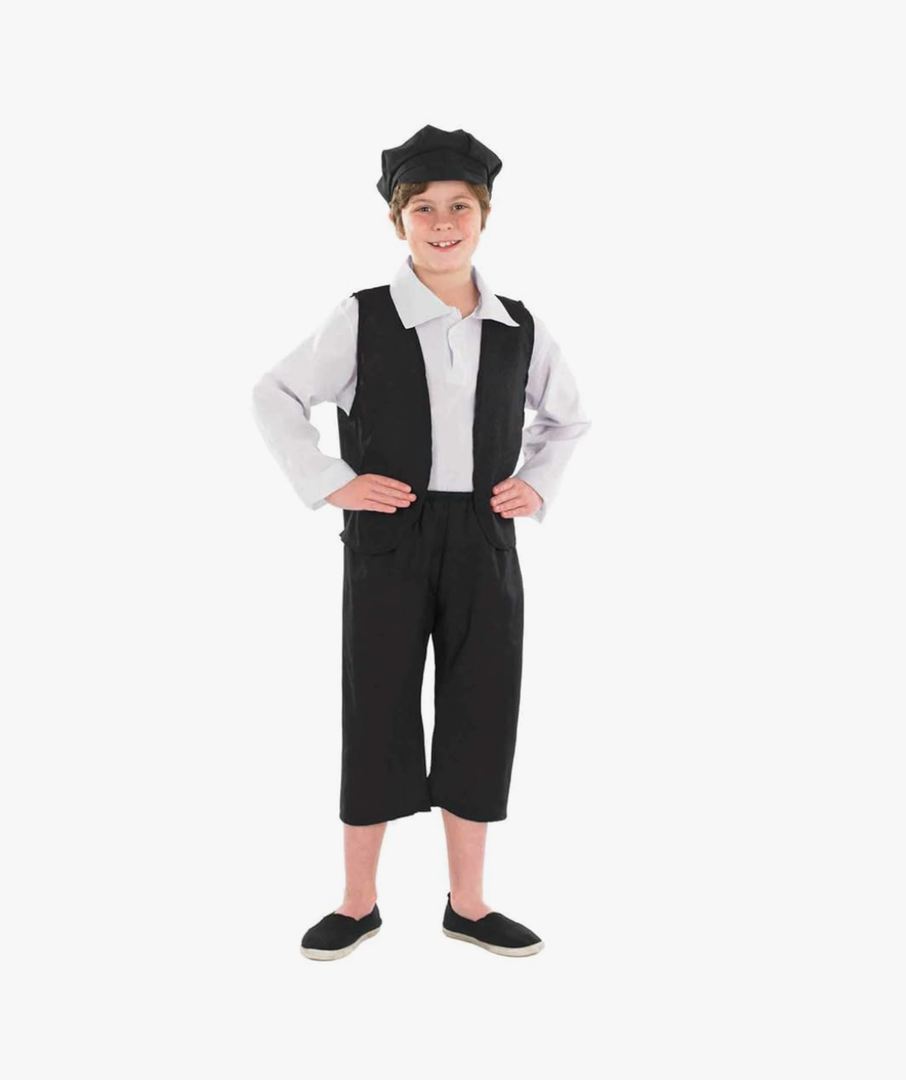 fun shack Victorian Boy Costume, Kids Historical Outfit, Boys Period Attire, Victorian Style Dress-Up, Medium, Size XL