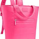 Fit & Fresh Carefree Cooler Collection  Insulated, Leakproof, Water-Resistant Tote & Mini Sling Bag for Summer Pool & Travel (18-Can, Hot Pink)