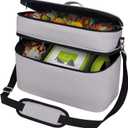 Storage Carrying Bag for Tonies 2 Starter Set, for Toniebox Characters, Charging Station & Headphone, Case Only (Large, Grey)